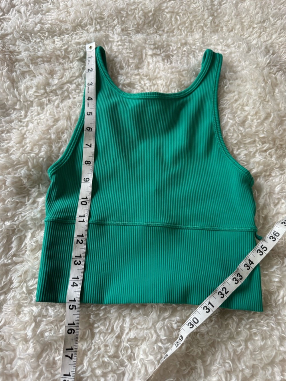 Lululemon Power Pivot Ribbed Tank *Rib Green - Picture 8 of 9
